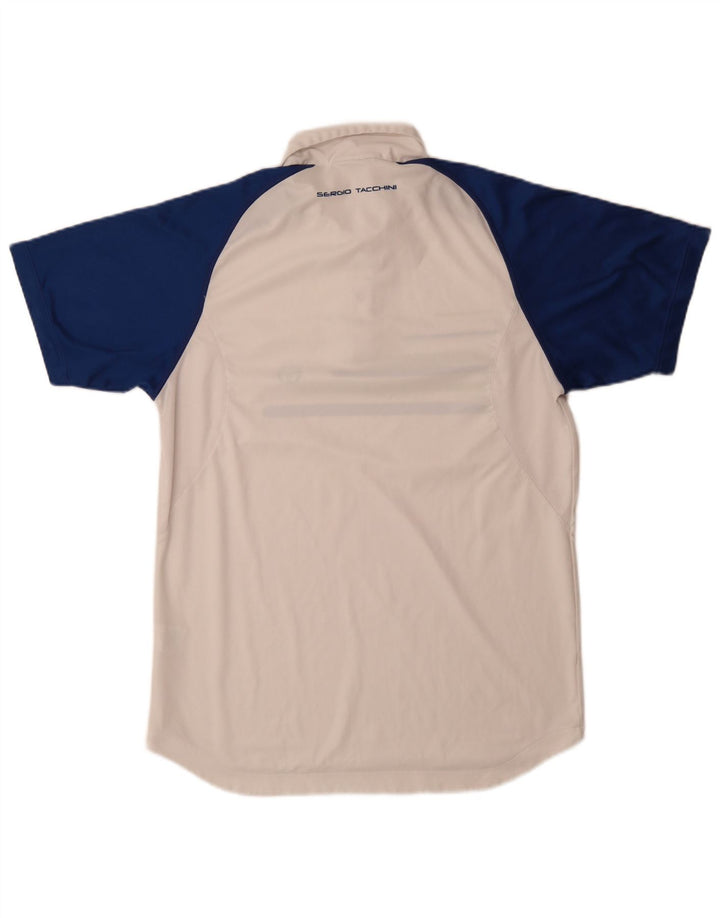 Sergio Tacchini Poloskjorte til mænd Stor hvid Colourblock Polyester