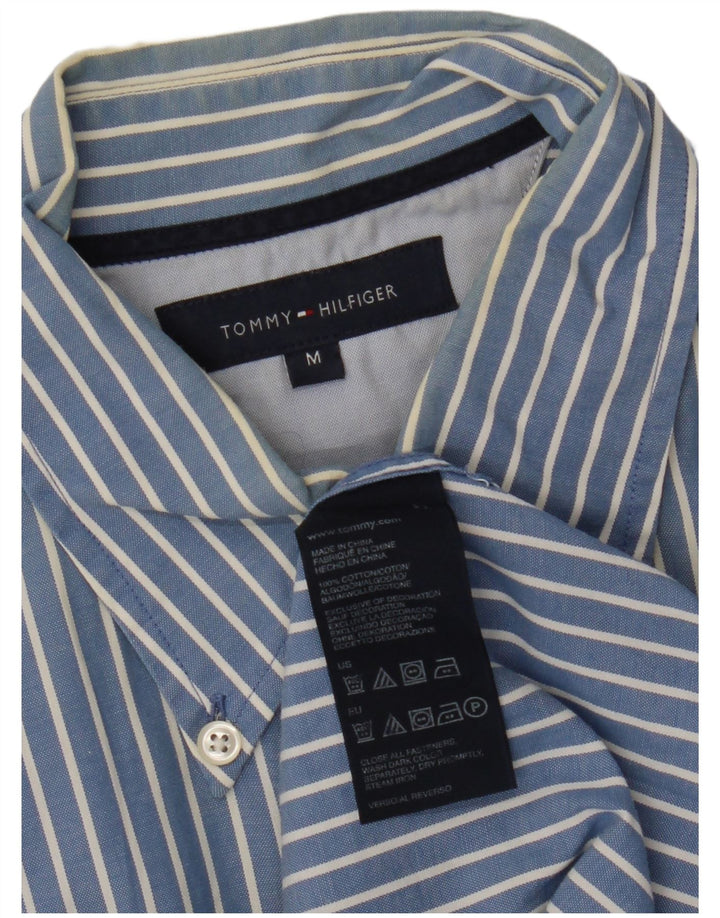 TOMMY HILFIGER Herreskjorte Medium Blue Pinstripe Bomuld