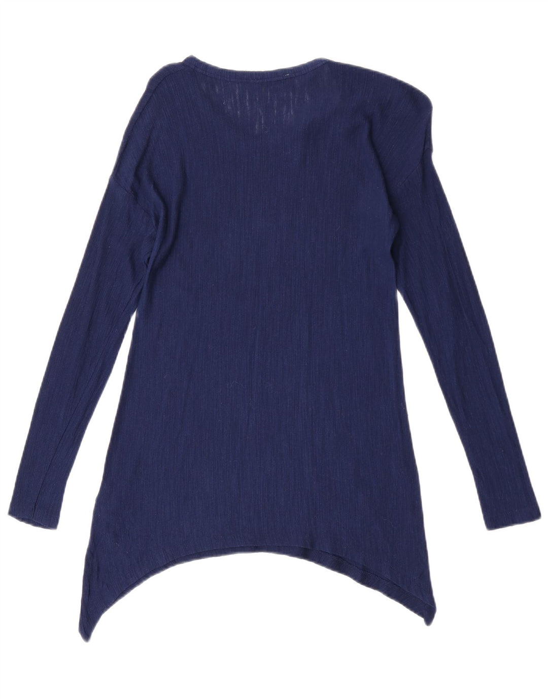 Zara Dame Asymmetrisk Tunika Top UK 10 Small Blue Viscose