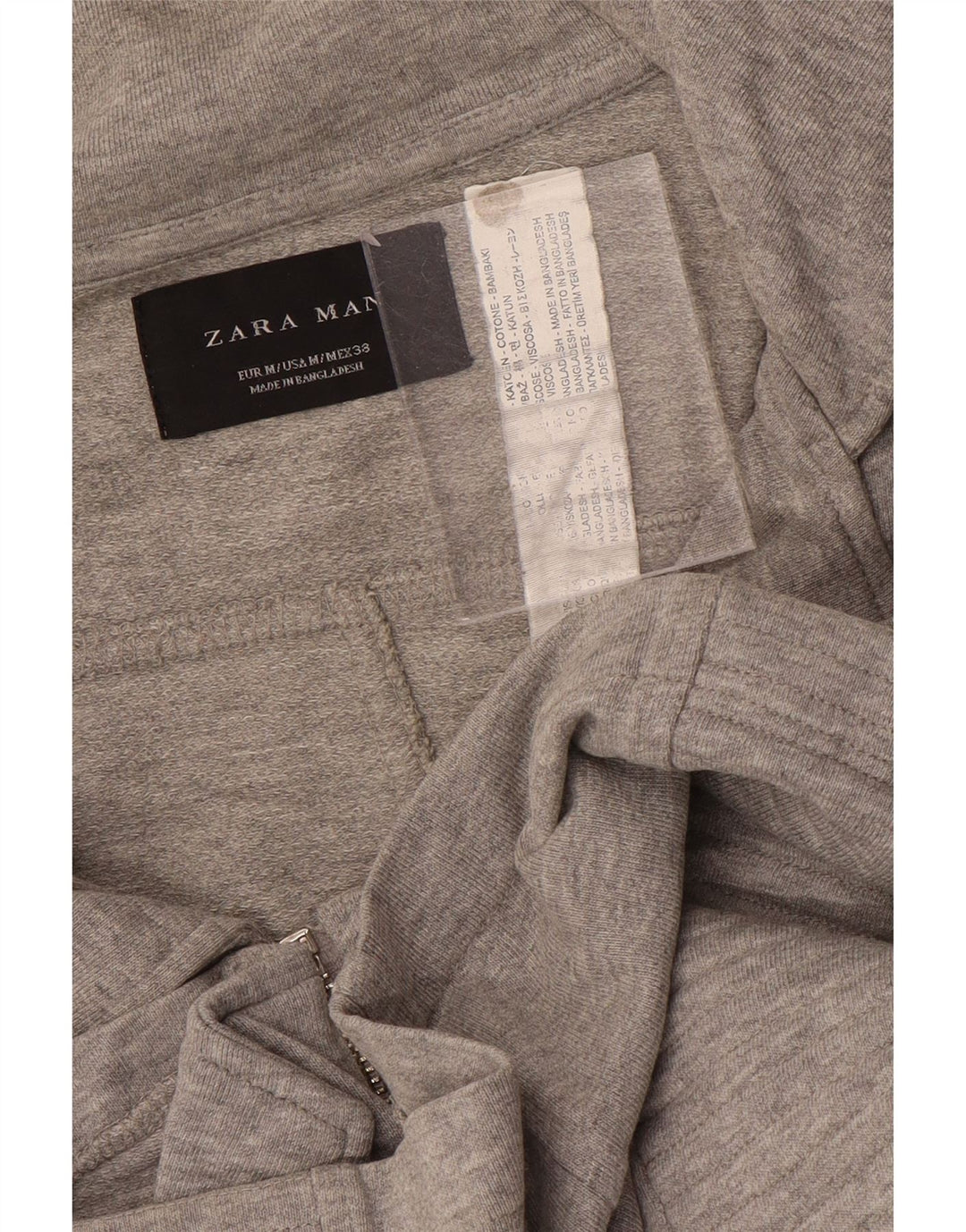 Zara Træningsdragt til mænd Topjakke Medium Grey Flecked Bomuld