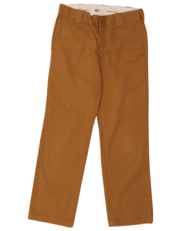 Dickies Herre Slim Straight Chino Bukser W30 L32 Brun Polyester
