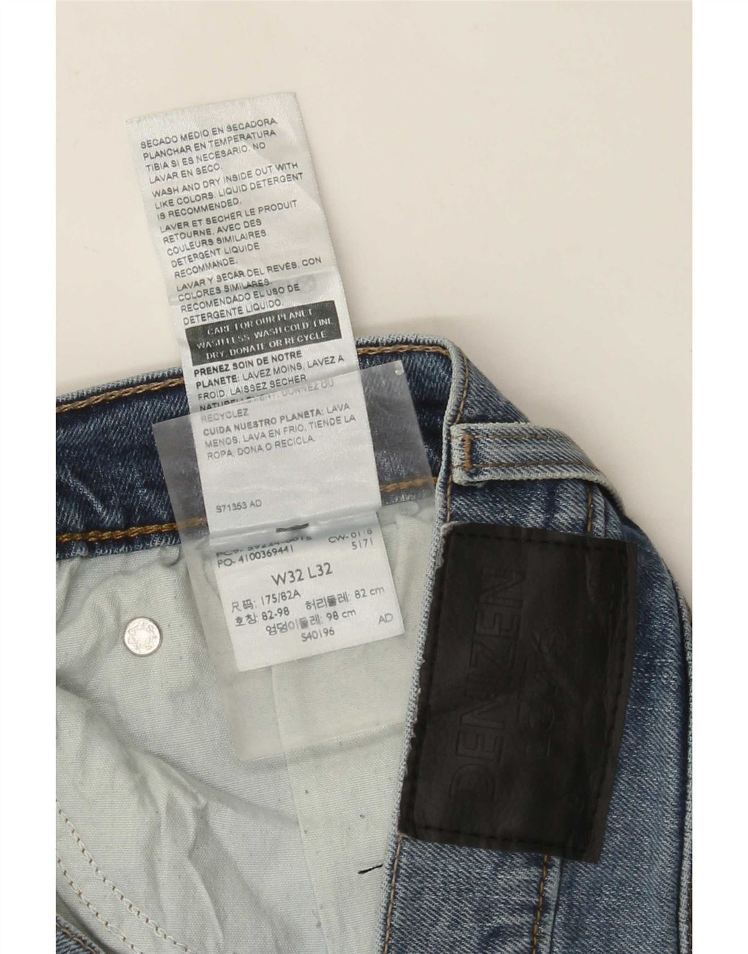 Levi's Herre Denizen Slim Tapered Jeans W32 L32 Blå Bomuld