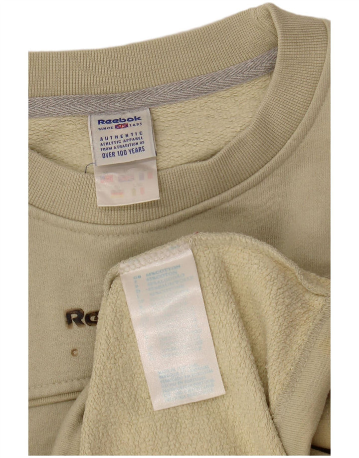Reebok Herre Grafisk Sweatshirt Jumper Medium Grøn Bomuld