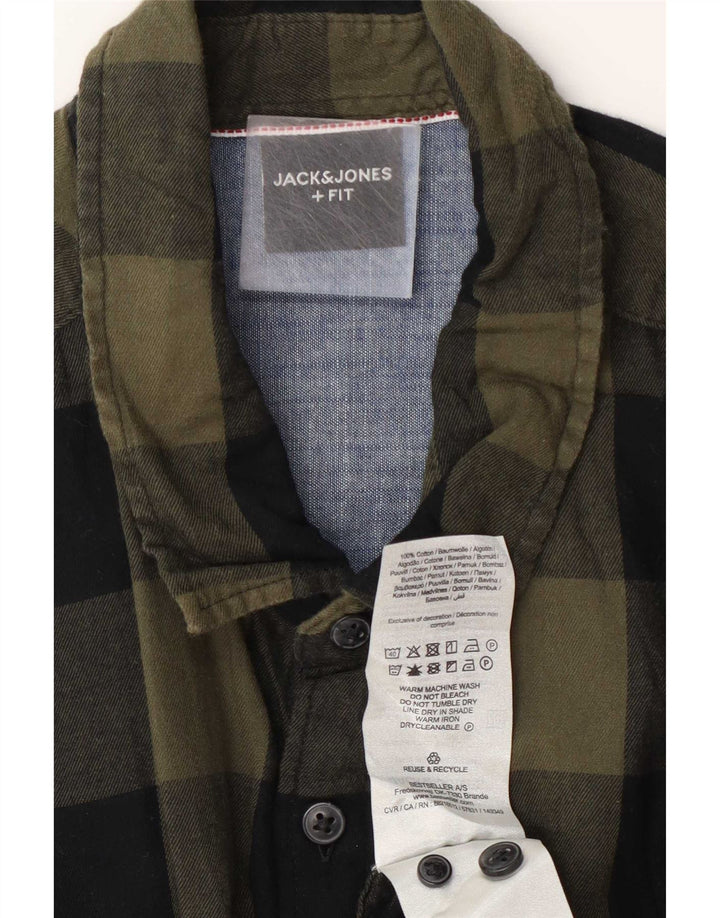 Jack & Jones Herre Flanellskjorte XL Grøn Gingham Bomuld