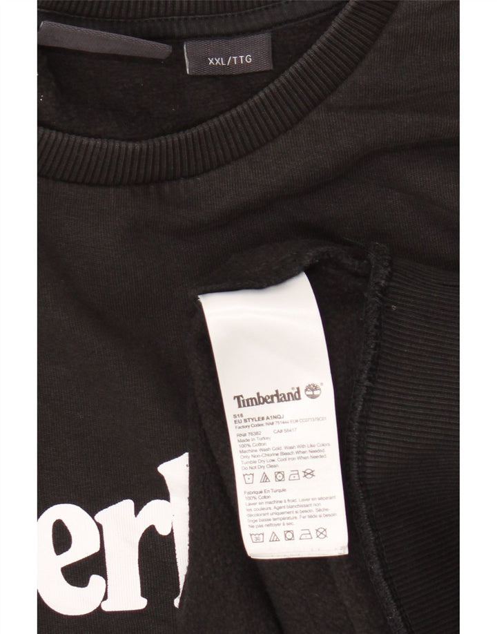 Timberland Herre Grafisk Sweatshirt Jumper 2XL Sort Bomuld