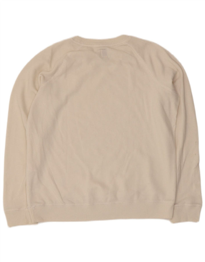 Jack Wills Dame Sweatshirt Jumper UK 14 Stor Hvid Bomuld