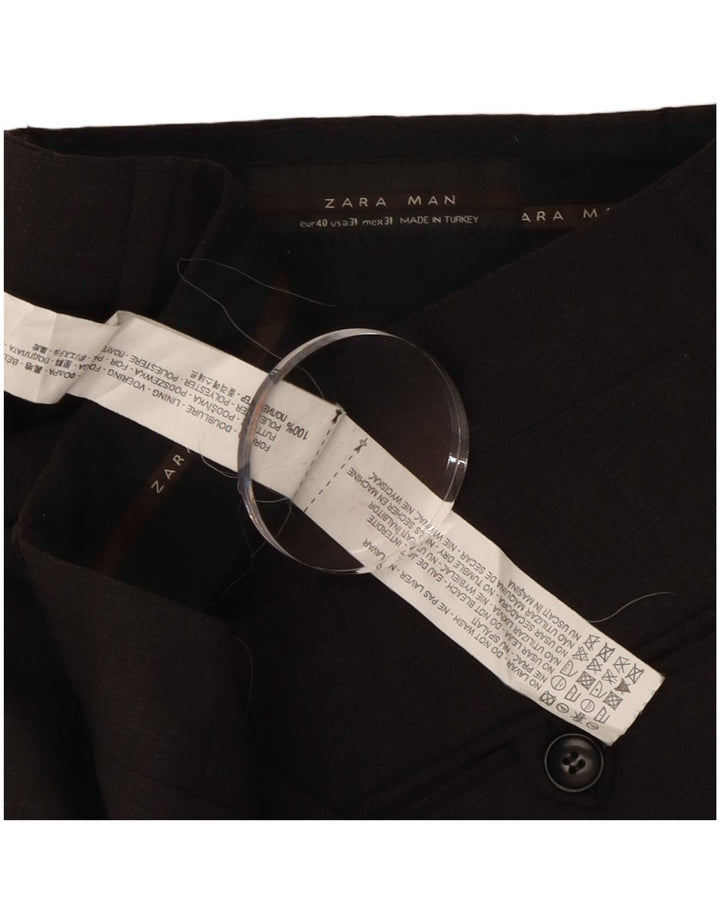Zara Straight Suit Bukser til mænd EU 40 Medium W31 L30 Grå Polyester