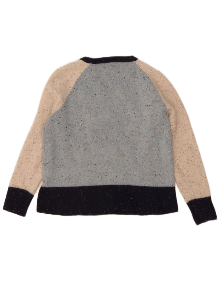 White Stuff Dame Jumper Sweater UK 14 Medium Blue Flecked Wool