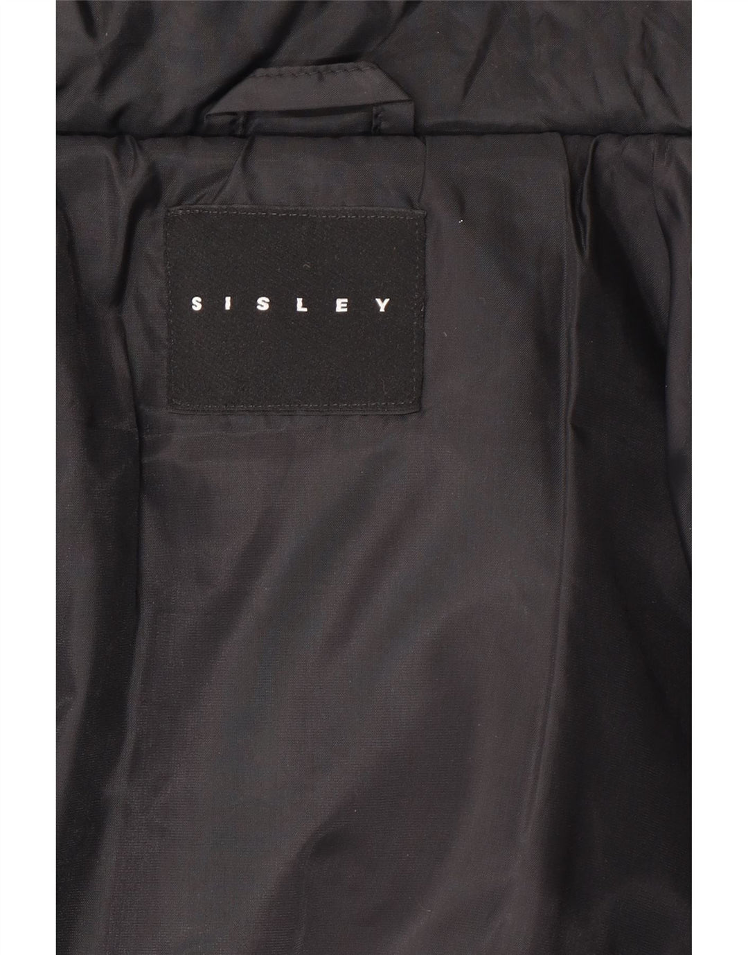 Sisley Womens Crop Oversized polstret jakke UK 14 Medium Sort Polyamid