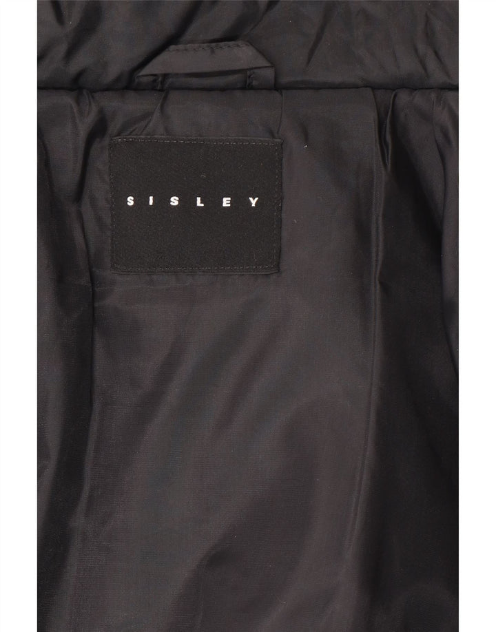 Sisley Womens Crop Oversized polstret jakke UK 14 Medium Sort Polyamid
