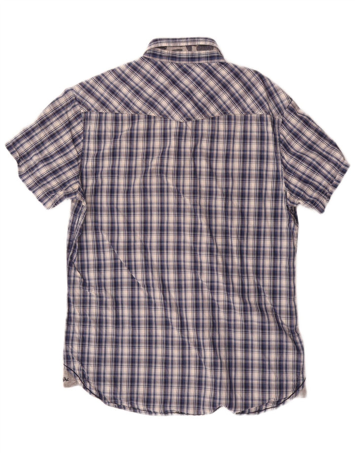 Napapijri Kortærmet Herreskjorte Medium Navy Blue Check