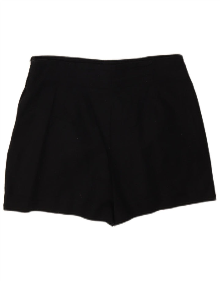 Zara Womens High Waist Hot Pants Large W30 Black Bomuld