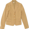 MAX & CO. Womens 3 Button Blazer Jacket UK 14 Medium Beige Cotton | Vintage Max & Co. | Thrift | Second-Hand Max & Co. | Used Clothing | Messina Hembry 