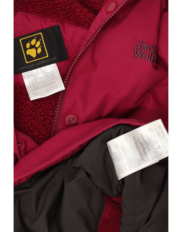 JACK WOLFSKIN Vindjakke med hætte til kvinder UK 12/14 Medium Pink