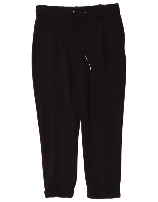 Benetton Herre Lige Chino Bukser Large W34 L27 Sort Viscose