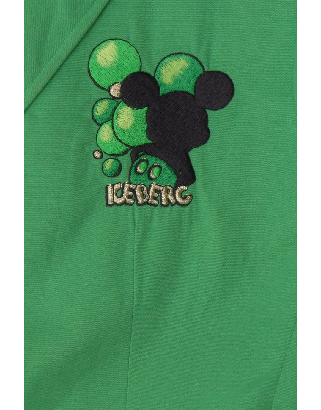 Iceberg Dame Mickey Mouse Grafisk Blazer Jakke IT 46 Stor Grøn