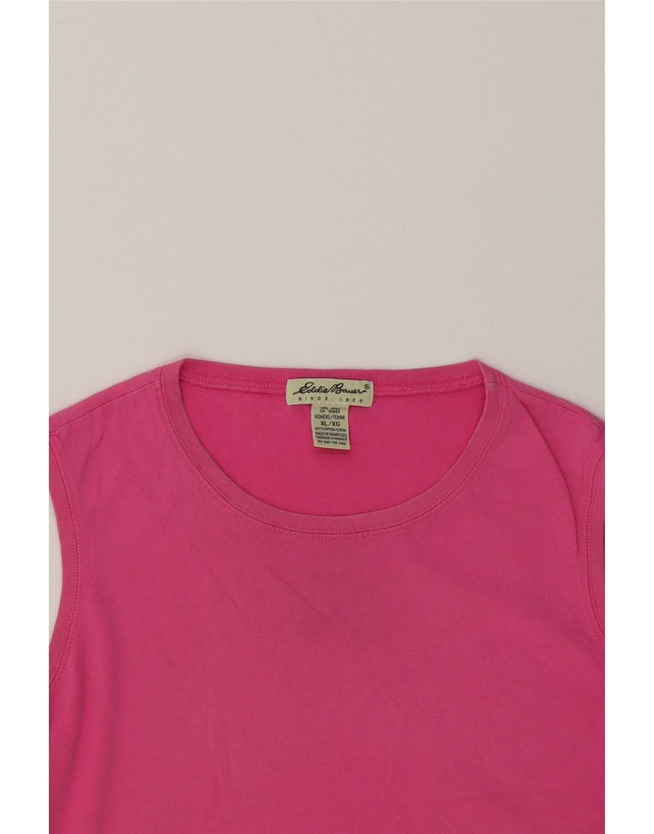 EDDIE BAUER Womens Vest Top UK 18 XL Pink Cotton Vintage Eddie Bauer and Second-Hand Eddie Bauer from Messina Hembry 