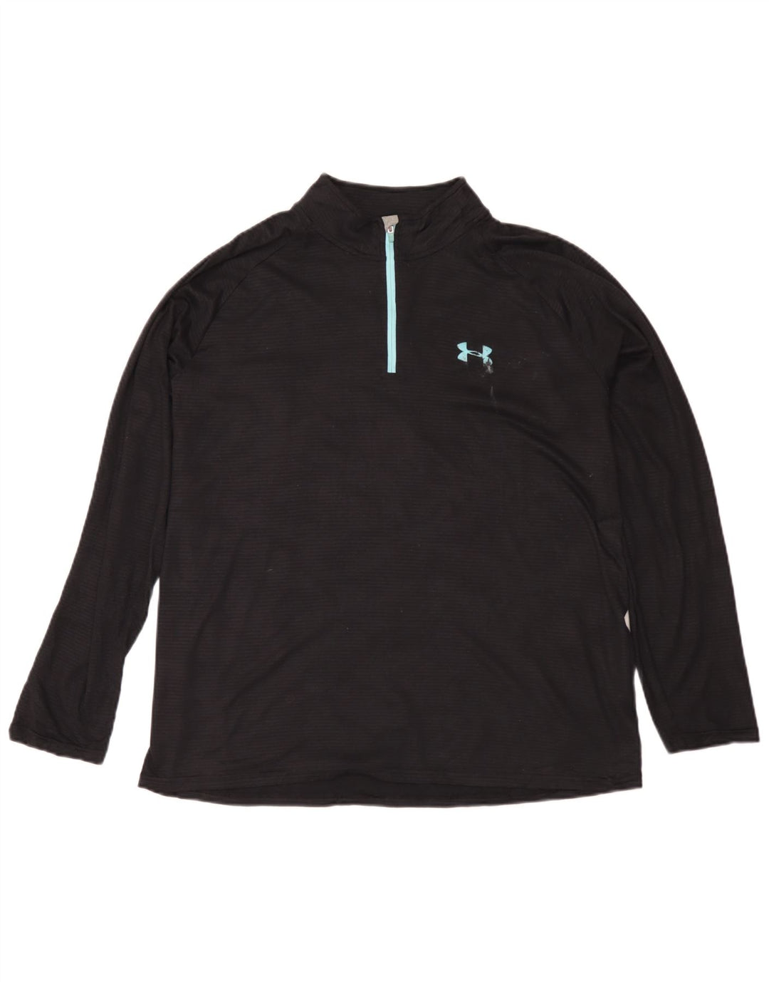 Under Armour Herre Heat Gear Zip Neck Pullover Træningsdragt Top Stor Sort