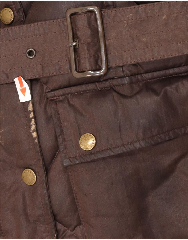 Barbour Polstret jakke til kvinder UK 12 Medium Brun Polyester