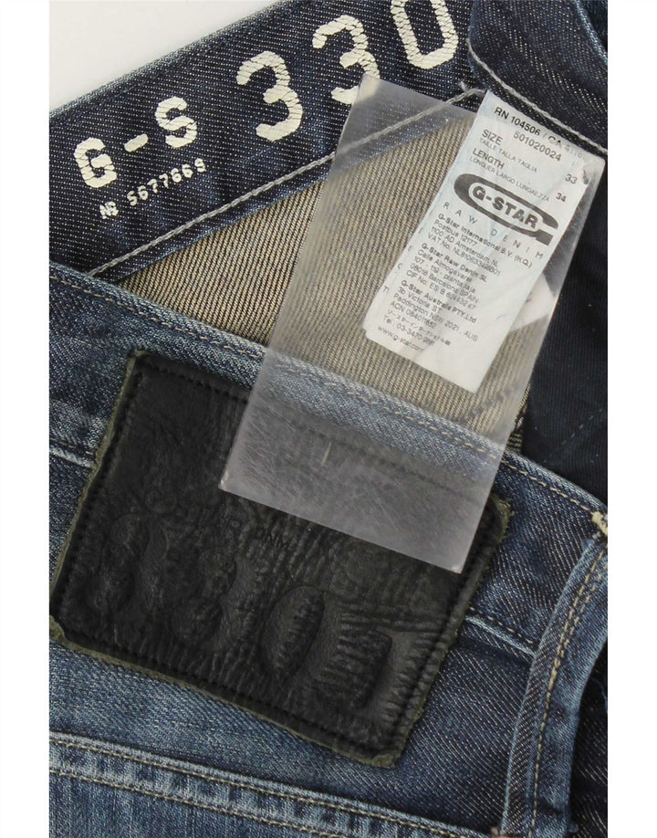 G-Star Straight Jeans til mænd W33 L34 Blå Bomuld