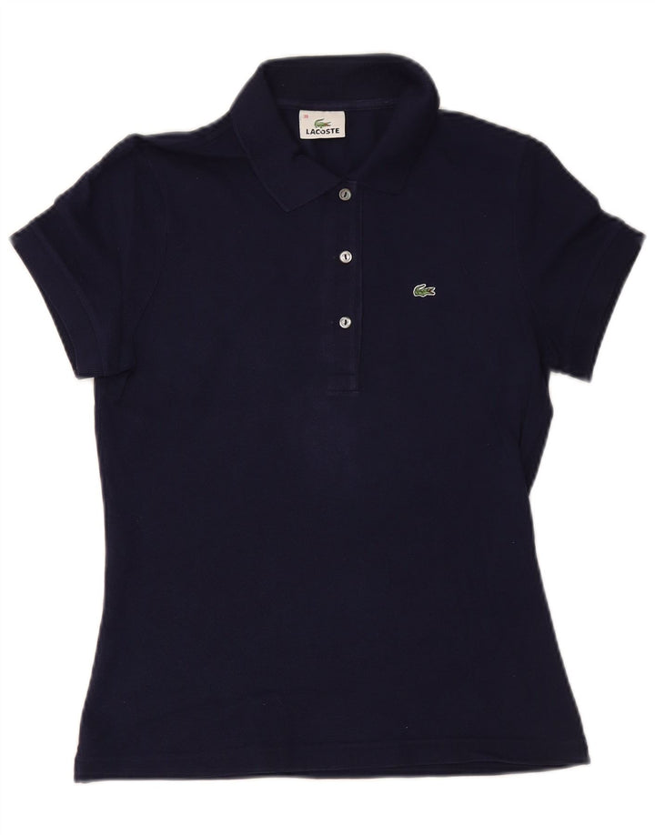 LACOSTE Dame Polo Shirt Størrelse 38 Medium Navy Blue Bomuld