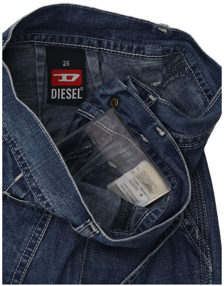 DIESEL Dame Bootcut Jeans W26 L27 Blå Bomuld
