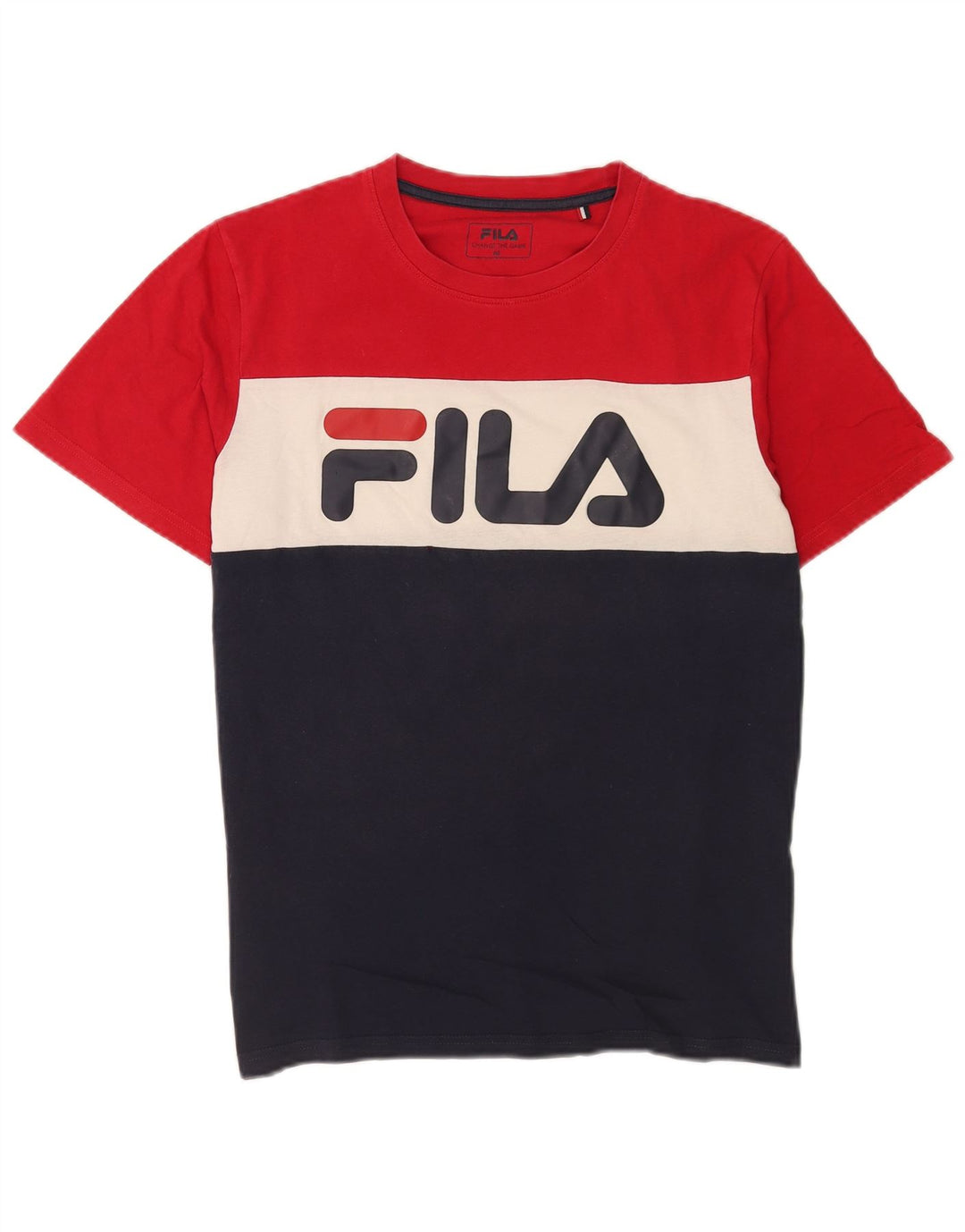 Fila Herre grafisk T-shirt Top Medium Flerfarvet Colourblock