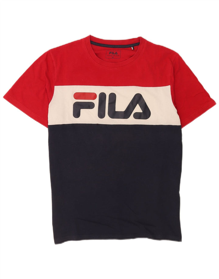 Fila Herre grafisk T-shirt Top Medium Flerfarvet Colourblock