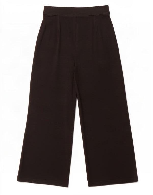 Marks & Spencer Kvinder Casual Bukser med brede ben UK 10 Small W27 L26 Sort