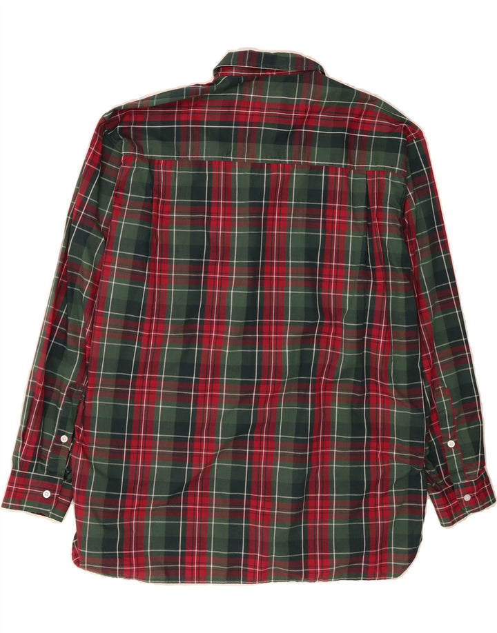 VINTAGE Mens Flannel Shirt Large Red Check Polyester Vintage Vintage and Second-Hand Vintage from Messina Hembry 