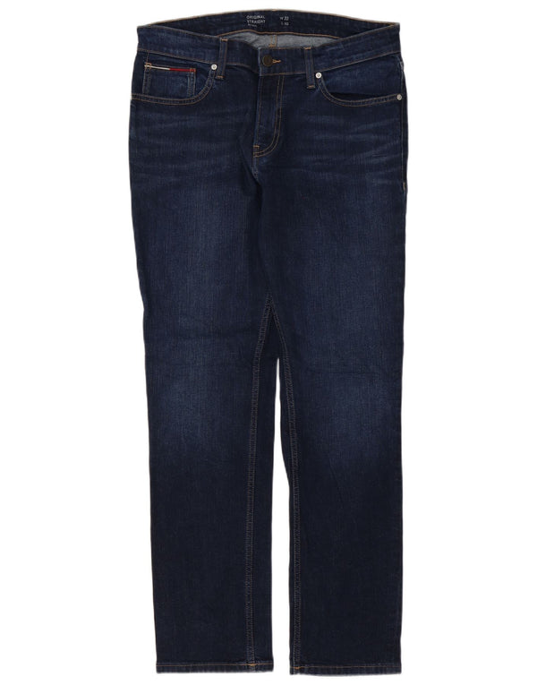 Tommy Hilfiger Mens Ryan Straight Jeans W32 L32 Navy Blue Cotton