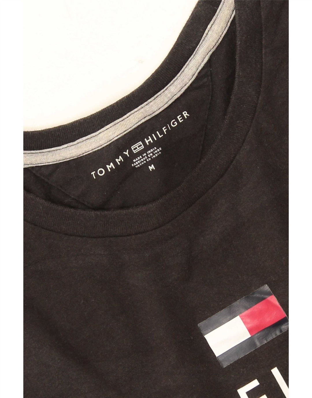 Tommy Hilfiger Herre Grafisk T-Shirt Top Medium Sort