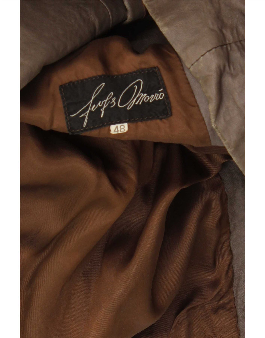 Vintage dame læderjakke IT 48 XL Brun