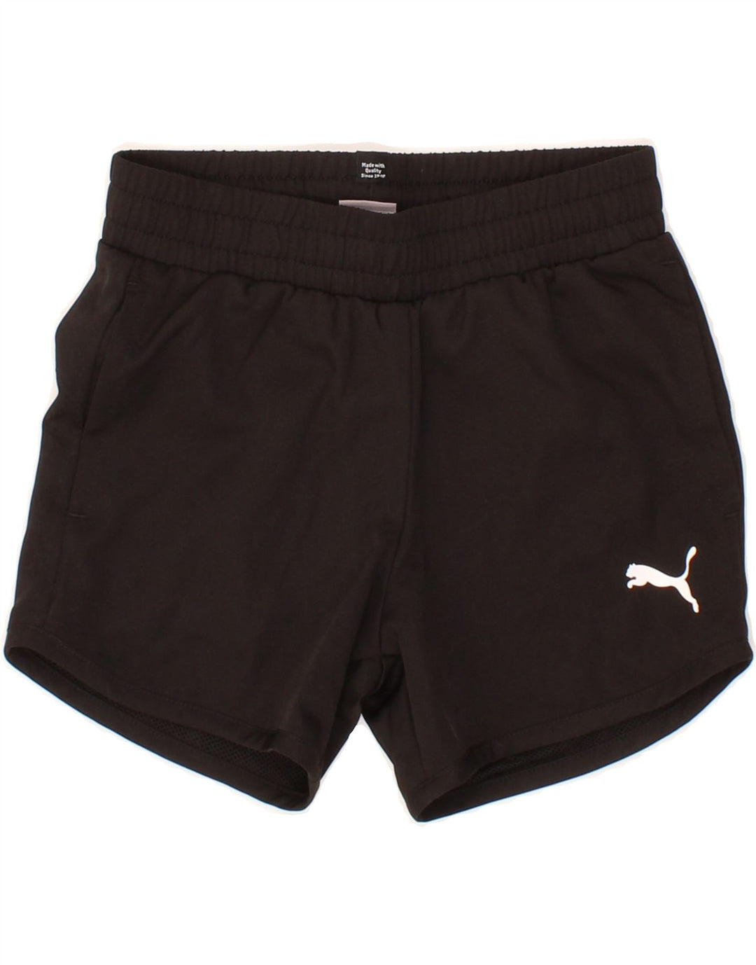 PUMA Boys Graphic Sport Shorts 7-8 Years Black Polyester Vintage Puma and Second-Hand Puma from Messina Hembry 