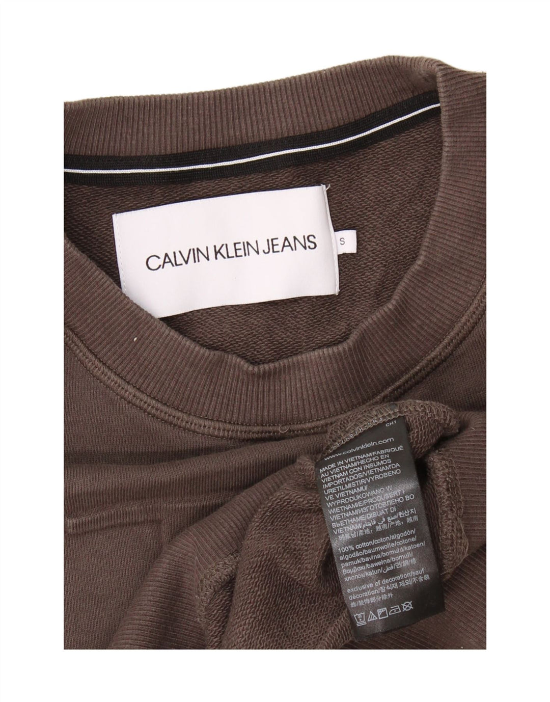 Calvin Klein Jeans Herre Grafisk Sweatshirt Jumper Lille Grå Bomuld