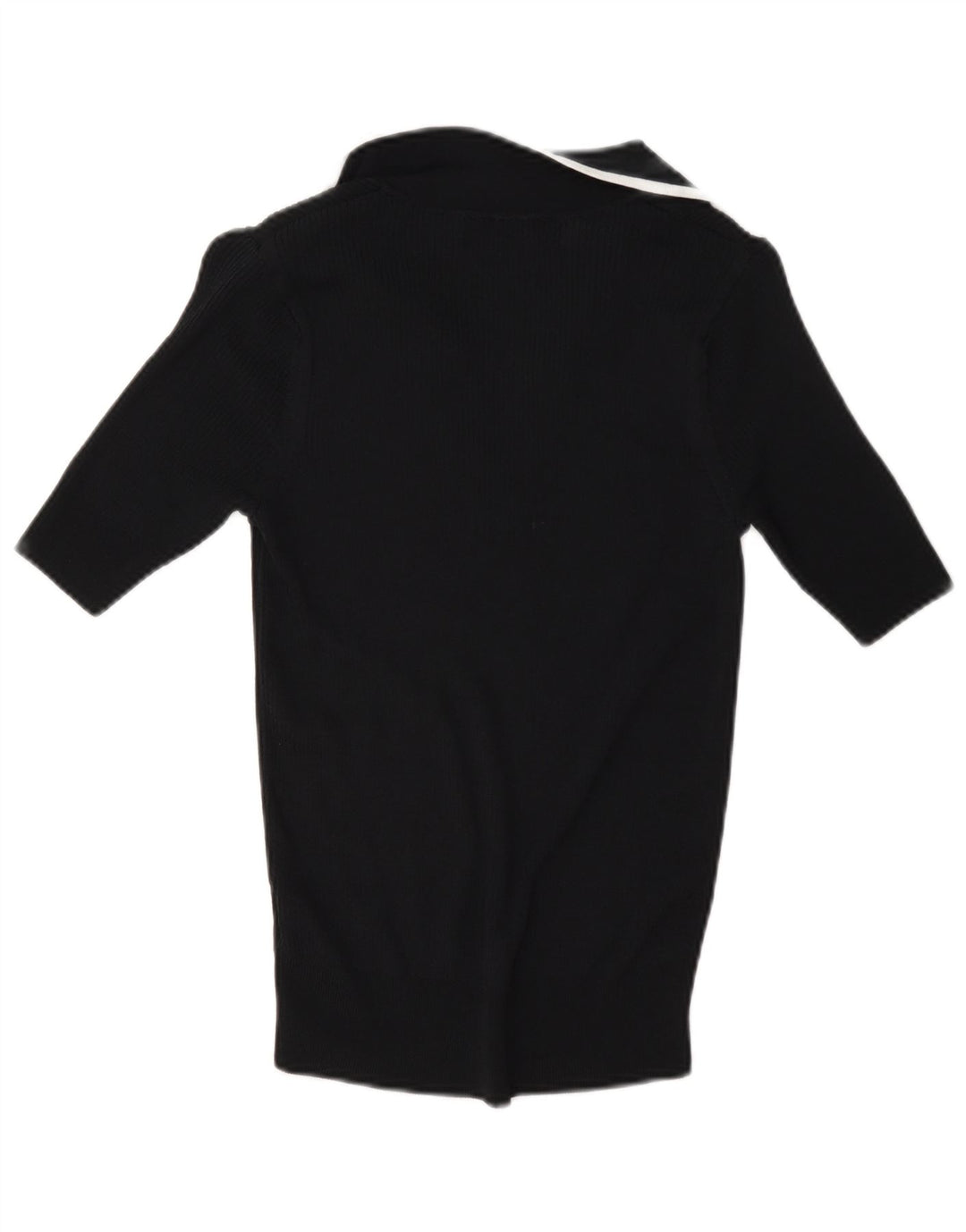 Marks & Spencer Dame Polo Shirt UK 8 Small Black Viscose
