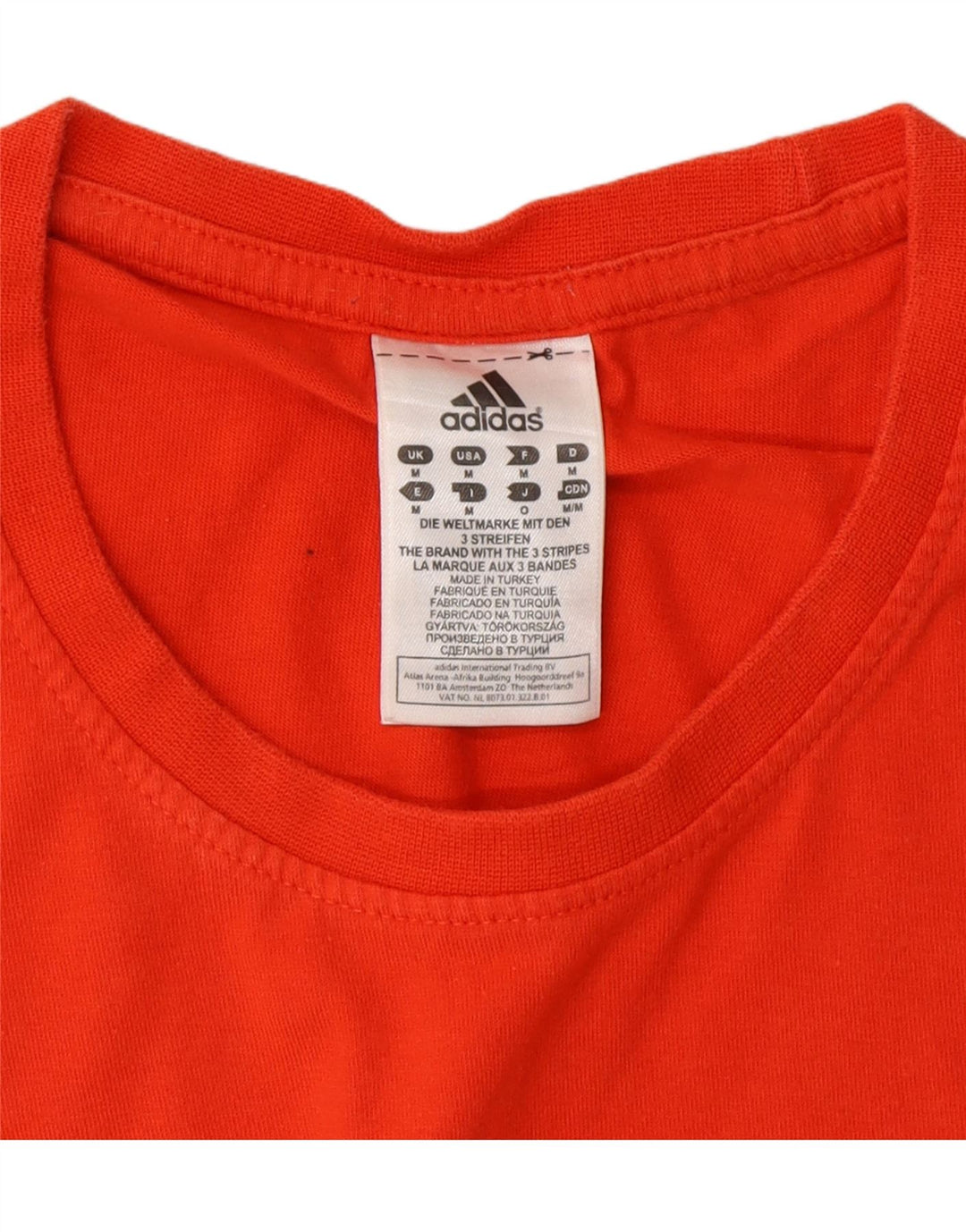 Adidas Herre grafisk T-shirt Top Medium Rød Bomuld