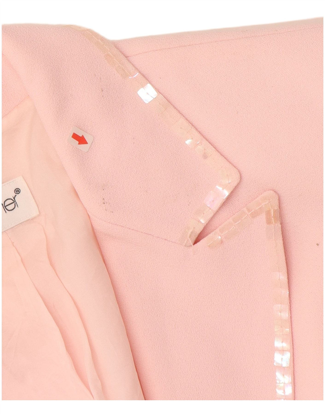 TOGETHER Dame 1-knaps blazerjakke UK 12 Medium Pink Polyester