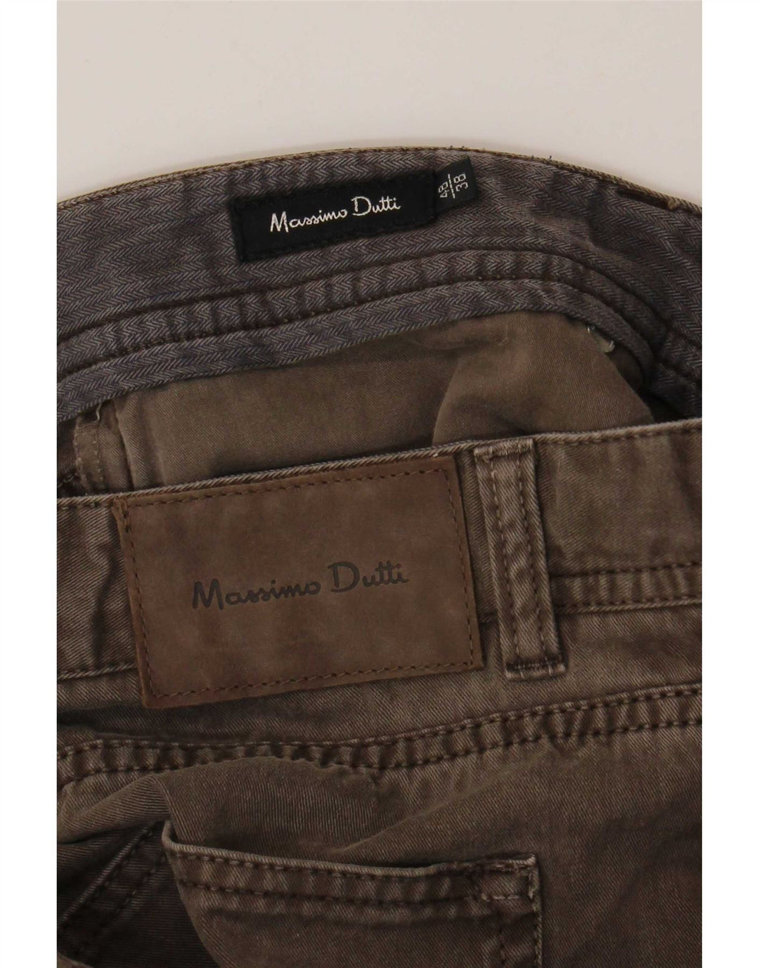 Massimo Dutti Herre Straight Jeans EU 48 XL W38 L29 Brun