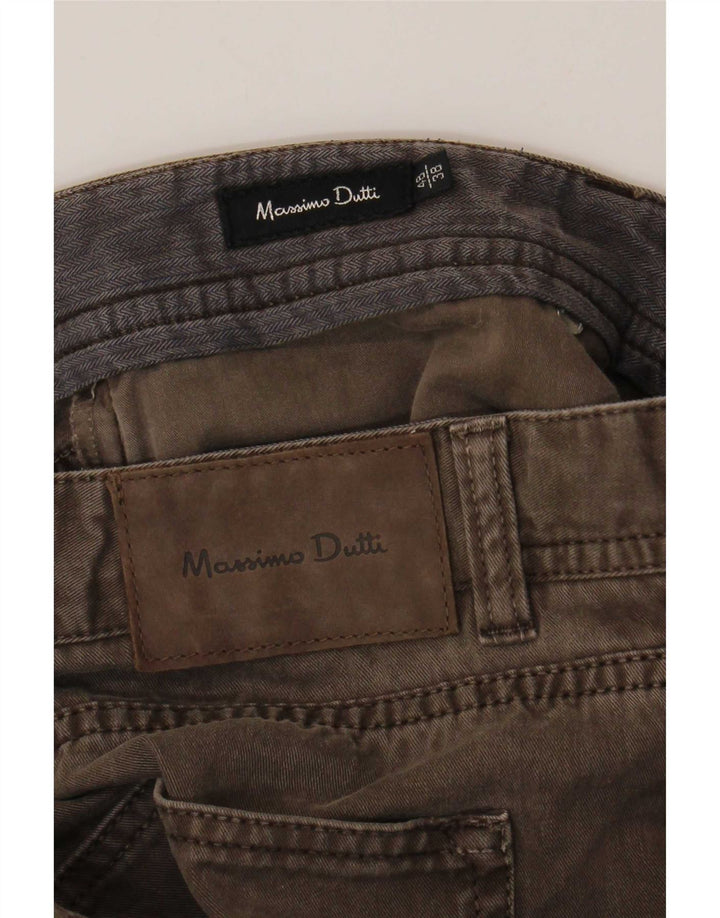 Massimo Dutti Herre Straight Jeans EU 48 XL W38 L29 Brun