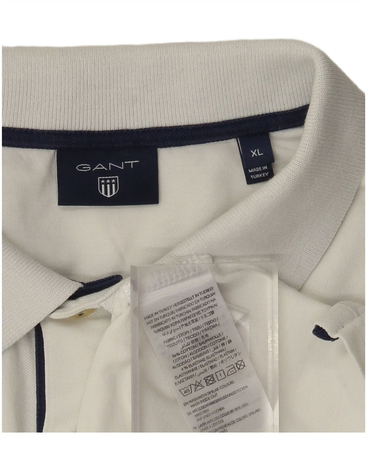 Gant Polo Shirt til mænd XL Hvid Bomuld