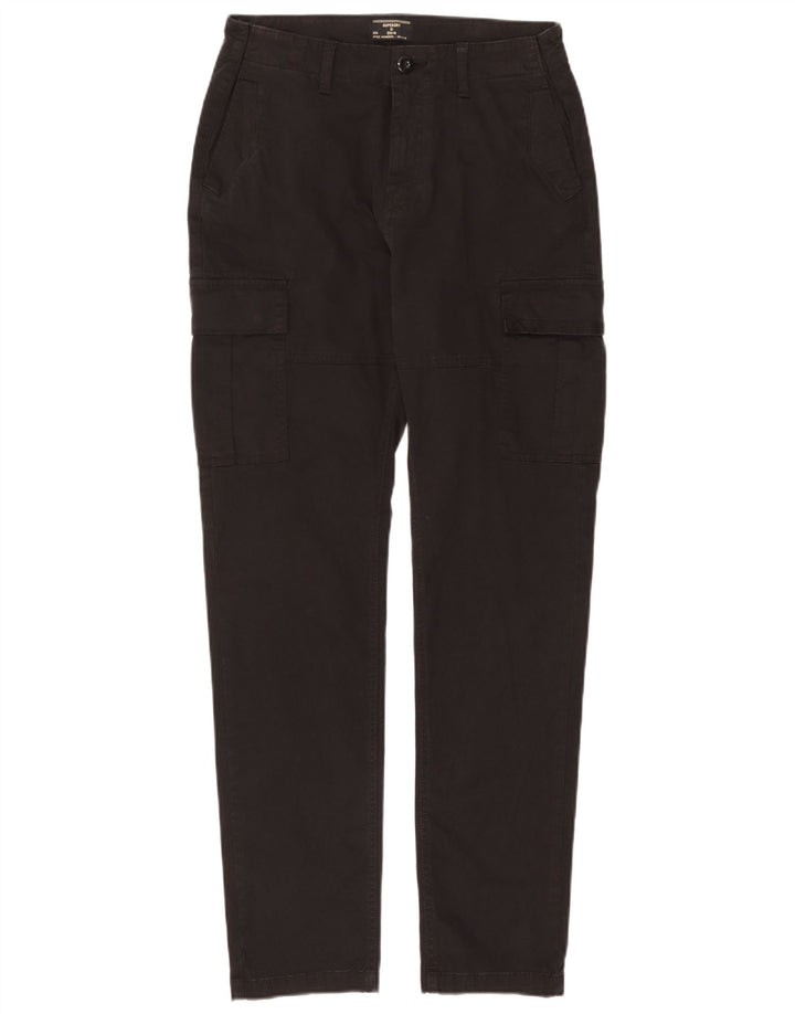 Superdry Slim Cargo-bukser til mænd W28 L32 sort bomuld