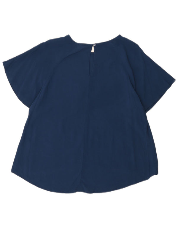 Sun68 Dame Bluse Top UK 14 Medium Navy Blue Viscose