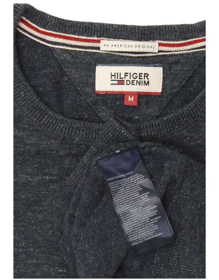 Tommy Hilfiger Herre Crew Neck Jumper Sweater Medium Navy Blue Flecked