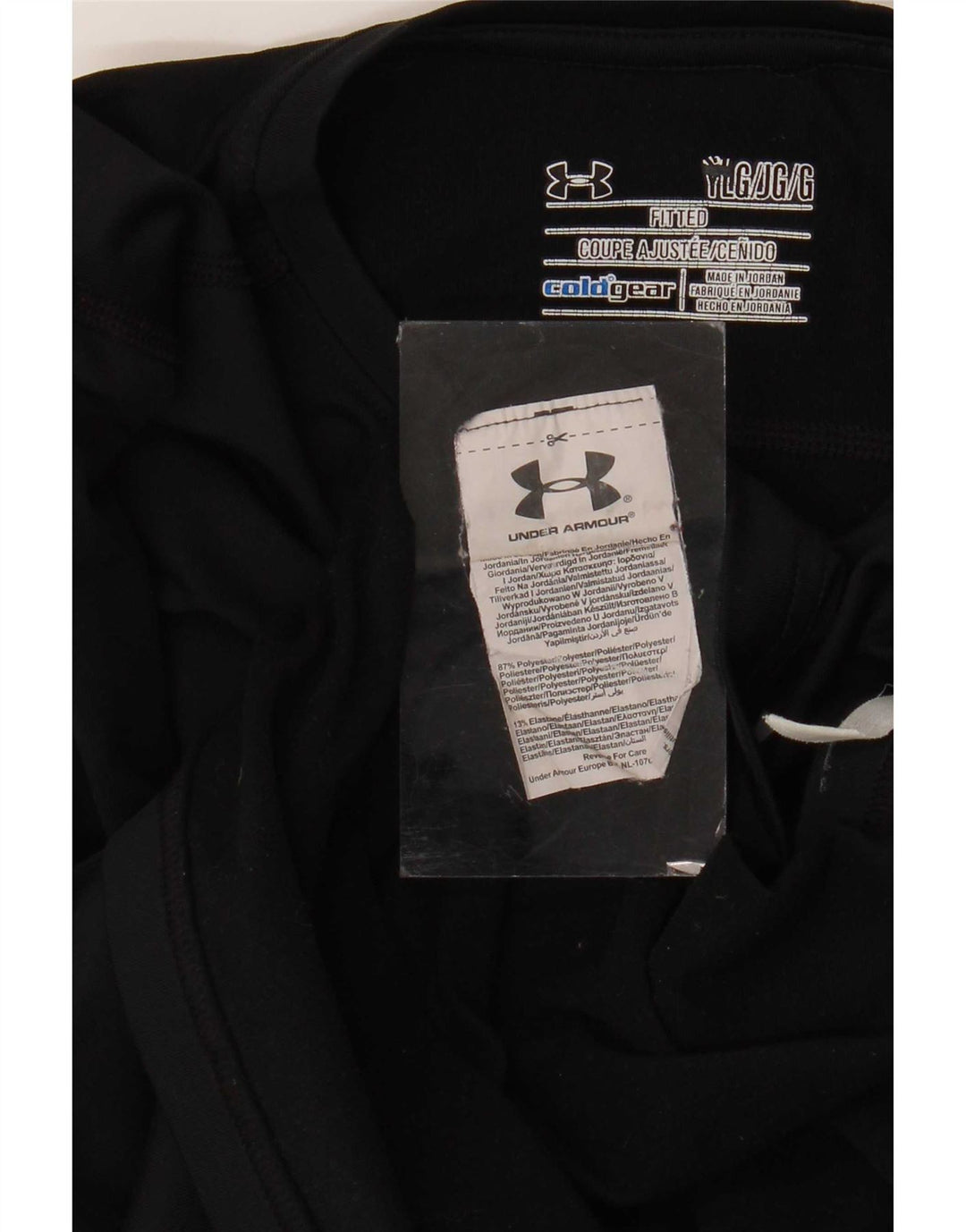 Under Armour Boys Cold Gear Grafisk Top Langærmet 11-12 År Stor Sort