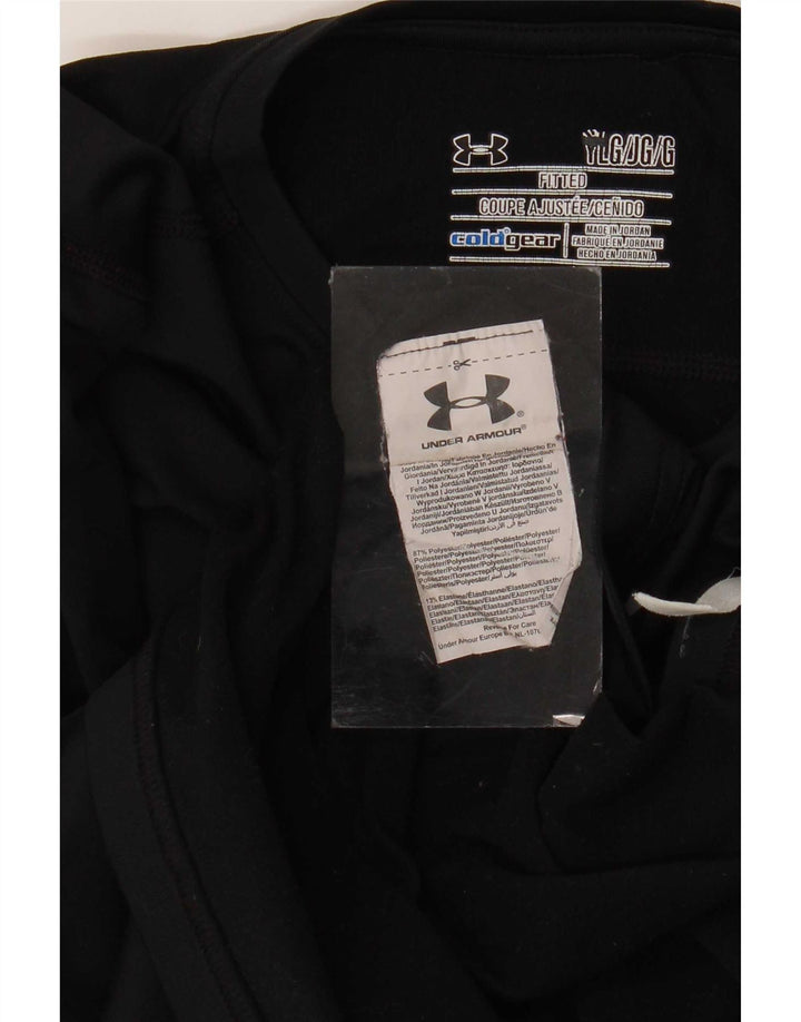 Under Armour Boys Cold Gear Grafisk Top Langærmet 11-12 År Stor Sort