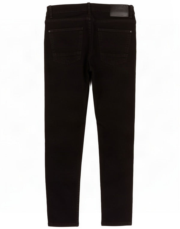 Zara Herre Cropped Slim Jeans EU 40 Medium W31 L25 Sort Bomuld