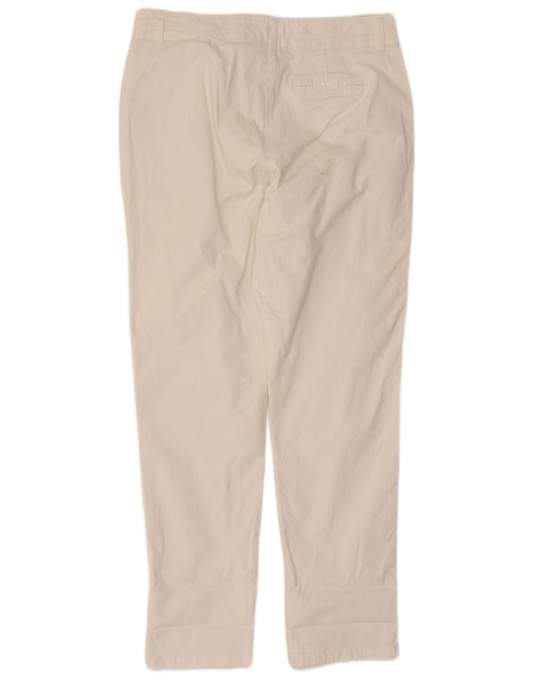 M&Co Dame Slim Chino Bukser UK 14 Large W34 L29 Hvid Bomuld