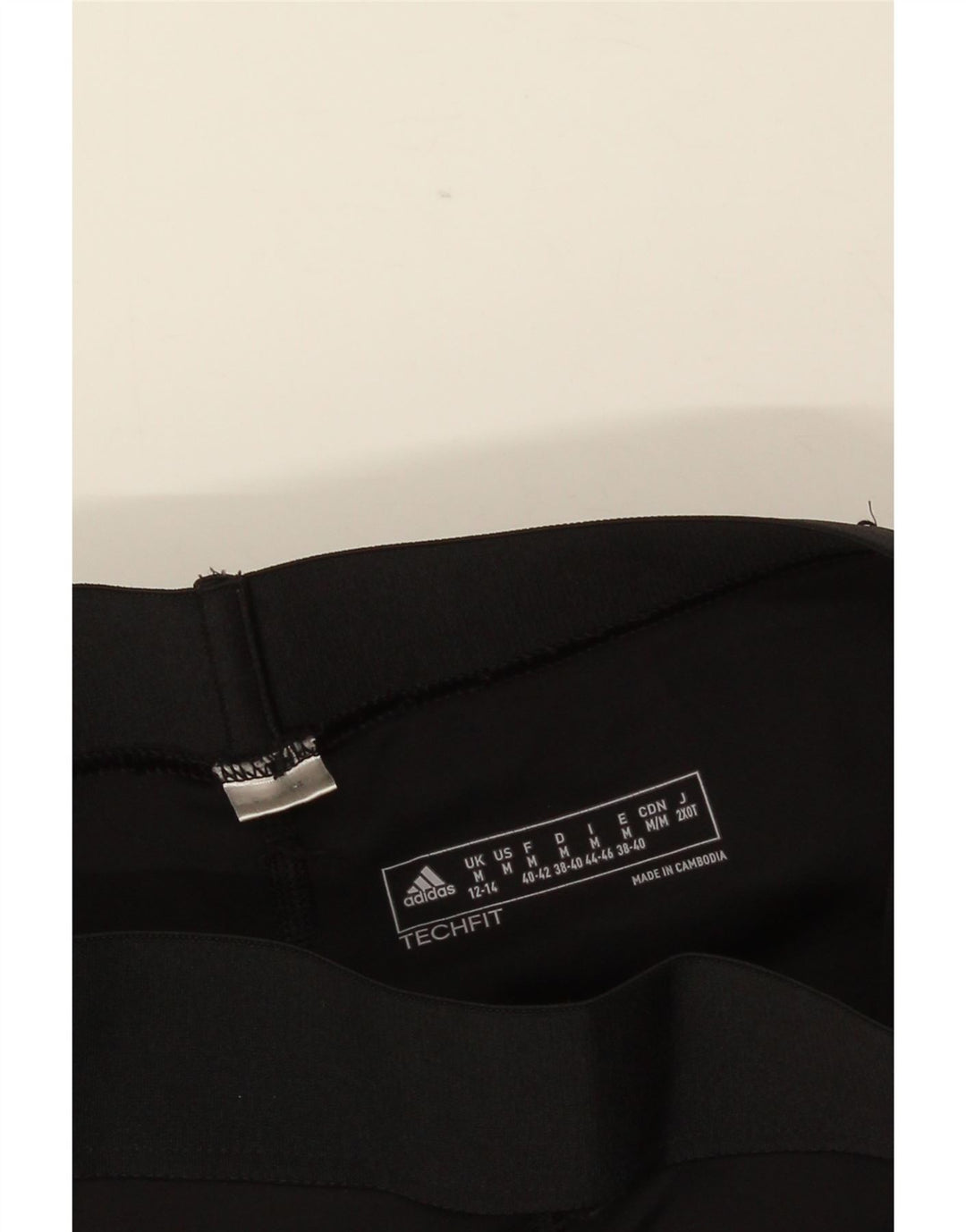 ADIDAS Grafiske Capri Leggings til kvinder UK 12/14 Medium Sort