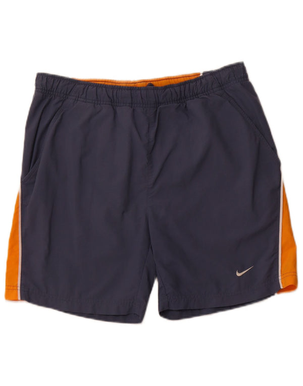 NIKE Sportsshorts til mænd Small Navy Blue Colourblock